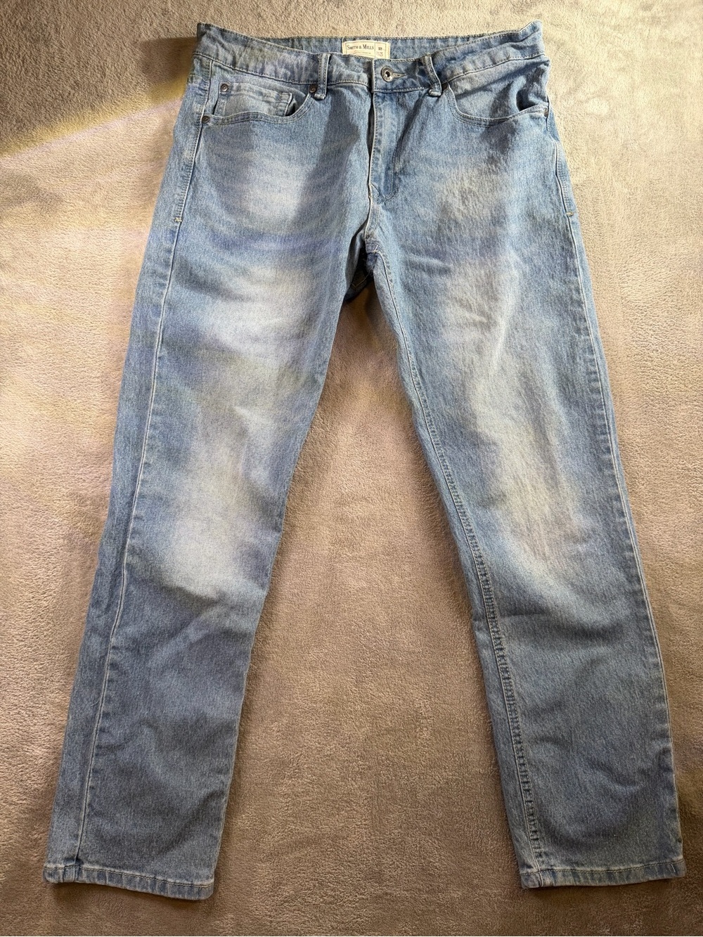 Smith & Mills The Perfect Fit Men's Men's Classic Light Blue Denim Jeans